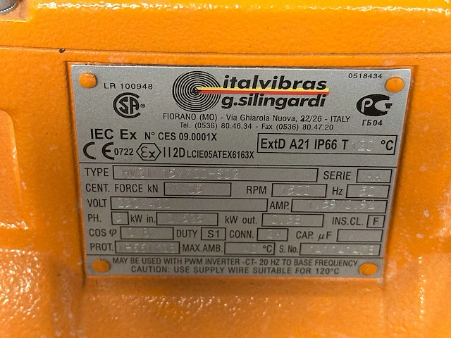 Siemens, italvibras g. silingardi - partij elektromotoren & industriële trilmotoren, 4–5,5 kw - afbeelding 5 van  7