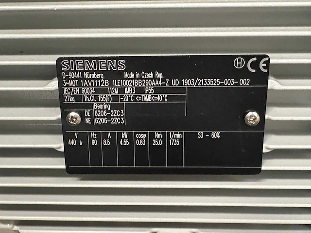Siemens, italvibras g. silingardi - partij elektromotoren & industriële trilmotoren, 4–5,5 kw - afbeelding 3 van  7