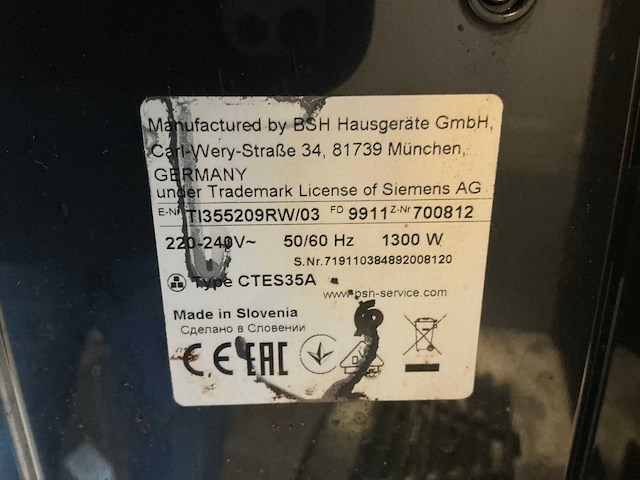 Siemens koffiemachine - afbeelding 5 van  8