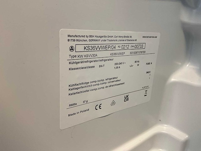 Siemens kw ksvv30a isensoric koelkast - afbeelding 8 van  8