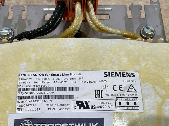 Siemens line reactor trafo met 2 motoren - afbeelding 9 van  10