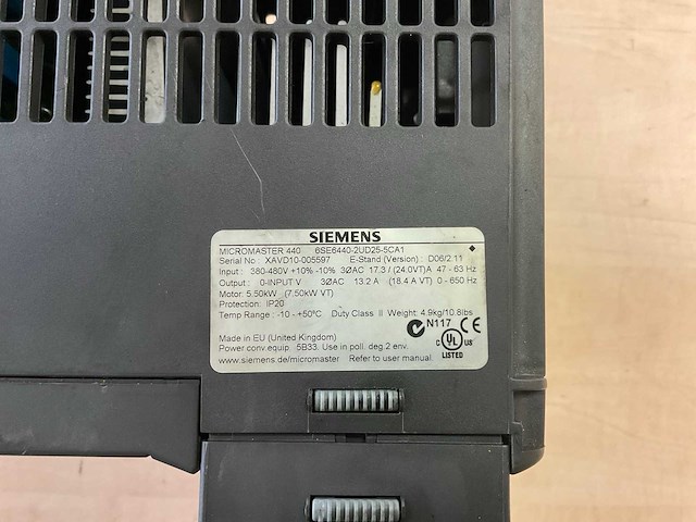 Siemens micromaster 440 frequentieregelaar - afbeelding 3 van  3