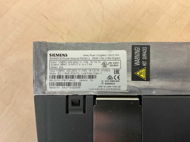 Siemens power module pm240-2 frequentieregelaar - afbeelding 2 van  2