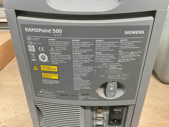 Siemens rapid point 500 analyzer - afbeelding 7 van  7