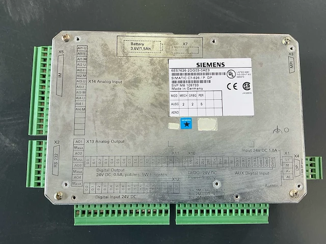 Siemens simatic c7-626/p dp 6es7626-2dg03-0ae3 plc/hmi – cpu 315-2dp - afbeelding 3 van  7