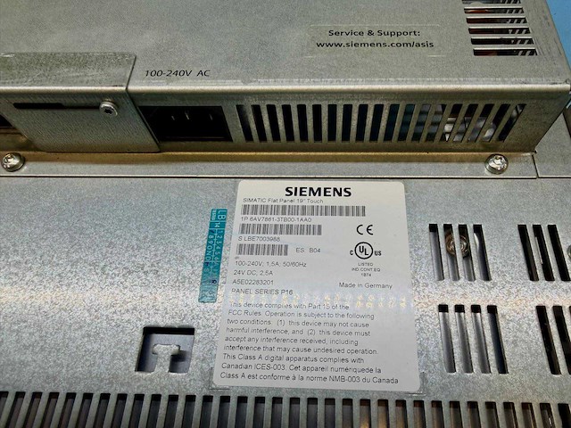 Siemens simatic flat panel 19’’ touch elektronica (2x) - afbeelding 6 van  8