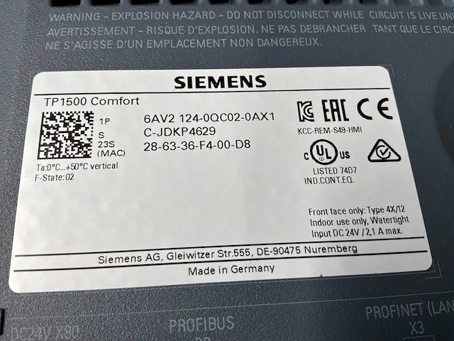 Siemens simatic hmi touchscreen - afbeelding 1 van  1