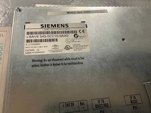 Siemens simatic tp270 touch-10 cstn bedieningspaneel (7x) - afbeelding 5 van  5