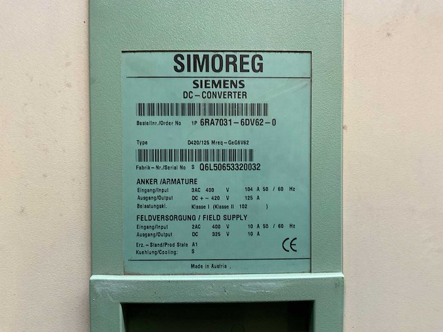 Siemens simoreg d420/125 frequentieregelaar - afbeelding 3 van  3