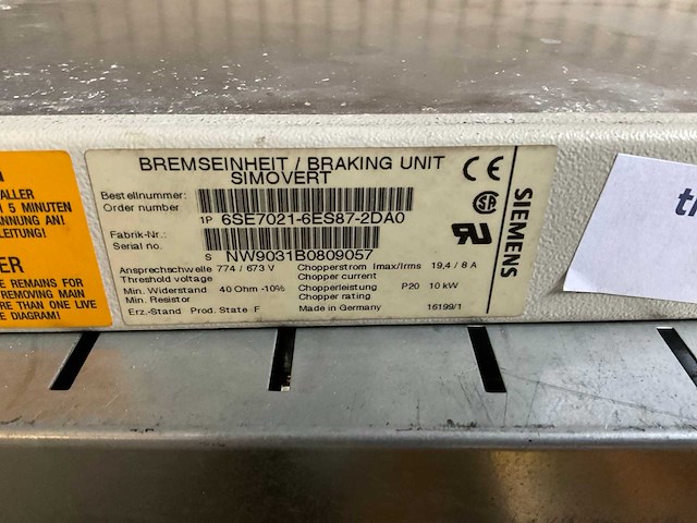 Siemens simovert masterdrives frequentieregelaar - afbeelding 2 van  2
