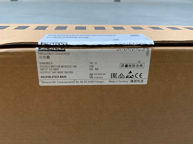 Siemens sinamics double motor modele 18a elektro component - ongebruikt - afbeelding 6 van  6