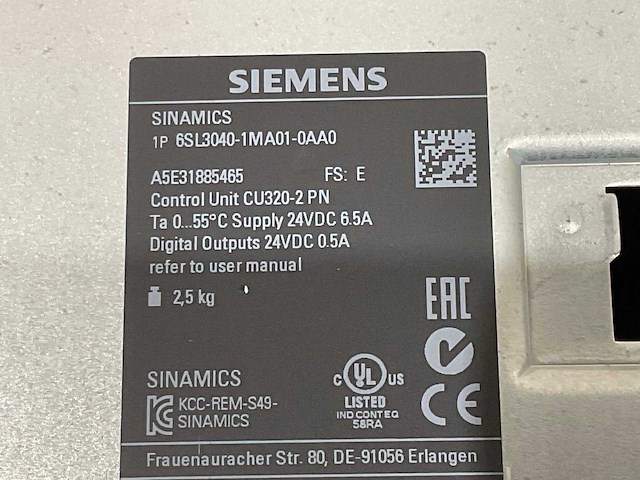Siemens sinamics elektrisch onderdeel - afbeelding 8 van  8