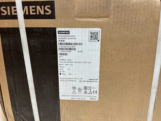 Siemens sinamics g120x 6sl3230-3ye12-0af0 frequentieregelaar - afbeelding 4 van  4