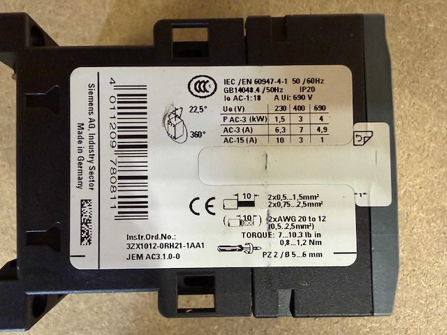 Siemens sirius 3rt2015/3rh2131 vermogensschakelaar en hulprelais (10x) - afbeelding 11 van  11