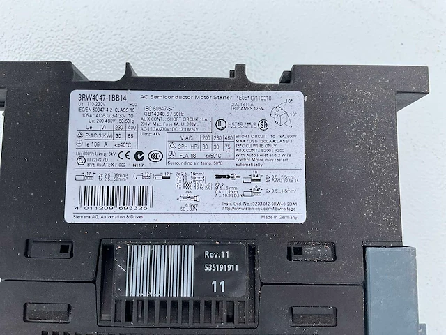 Siemens sirius 3rw4047-1bb14 softstarter (3x) - afbeelding 4 van  4