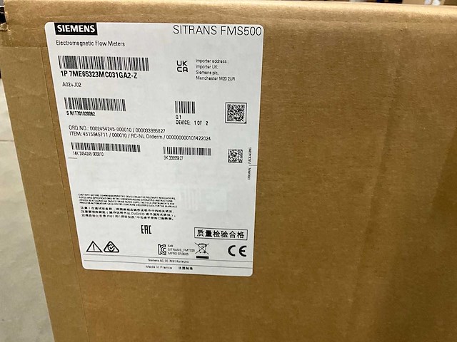 Siemens sitrans fms500 magnetische inductieve flowmeter dn100 7me6532 - afbeelding 5 van  7