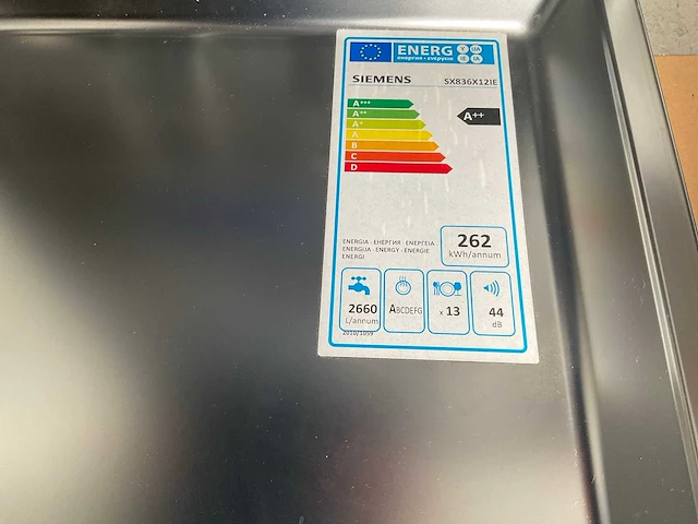 Siemens sx836x12ie inbouw vaatwasser - afbeelding 3 van  8