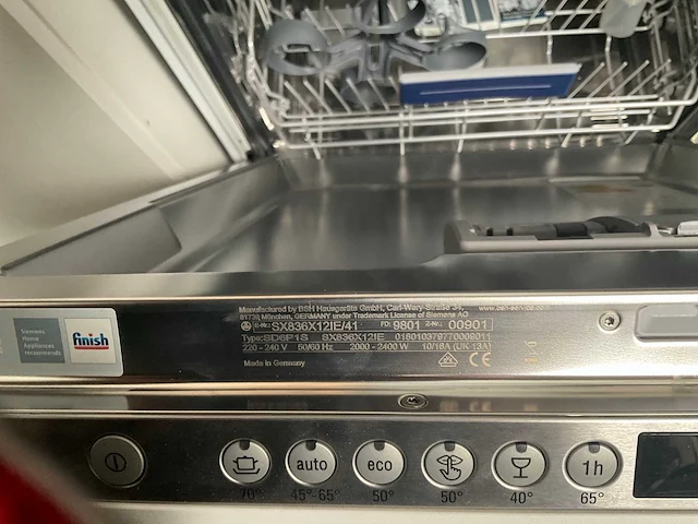 Siemens sx836x12ie inbouw vaatwasser - afbeelding 5 van  8