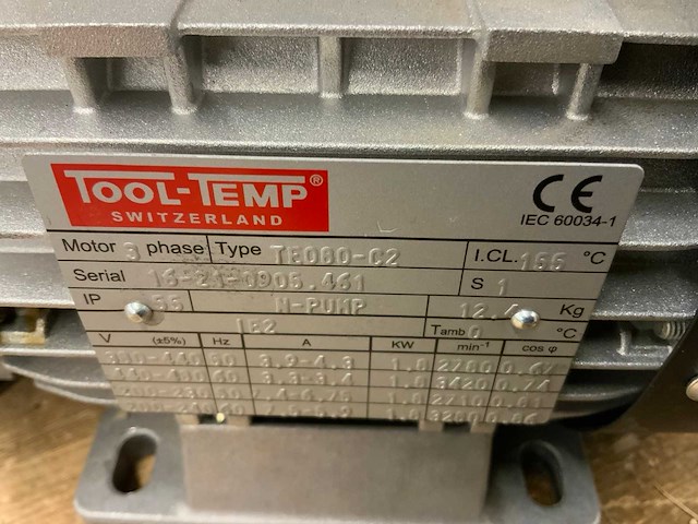 Siemens, tooltemp 1le1004-1b a234fb4 elektromotor en pomp - afbeelding 8 van  9
