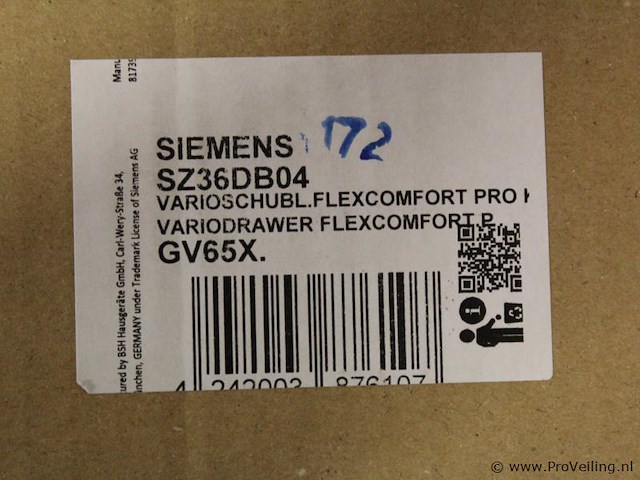 Siemens variodrawer voor vaatwassers sz36db04 - afbeelding 3 van  3