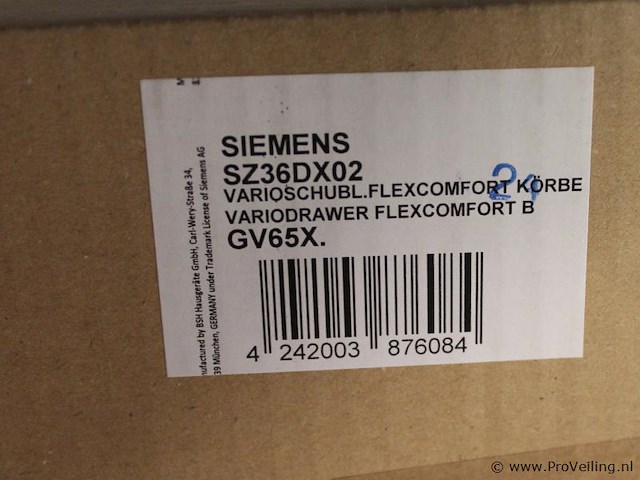 Siemens variodrawer voor vaatwassers sz36dx02 - afbeelding 1 van  1