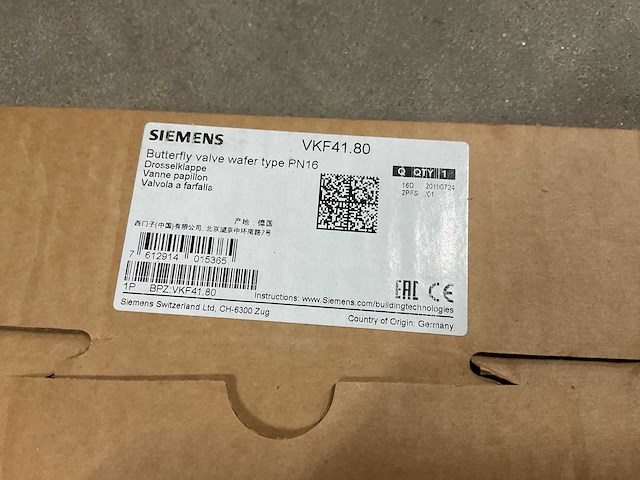 Siemens vkf41.80 pn16 vlinderklep (7x) - afbeelding 3 van  3