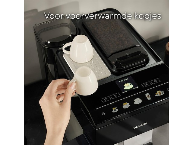 Siemens volautomatische espressomachine eq500 tq517r03 piano zwart / rvs - afbeelding 4 van  5