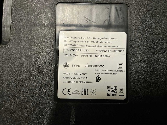 Siemens vs06 stofzuiger - afbeelding 3 van  7