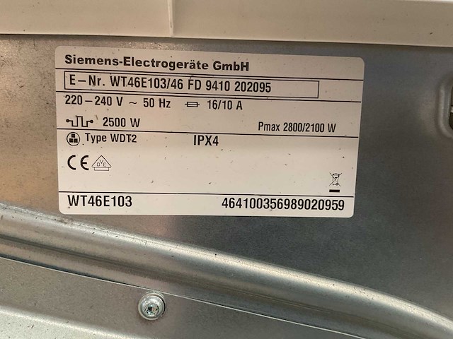 Siemens wasdroger (2x) - afbeelding 5 van  10