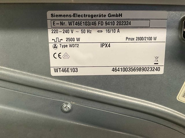 Siemens wasdroger (2x) - afbeelding 8 van  8