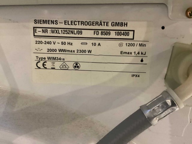 Siemens wxl1252nl wasmachine - afbeelding 8 van  8