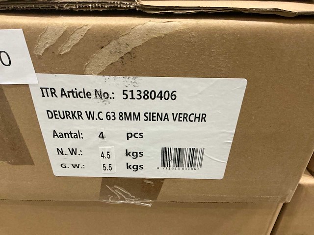 Siena deurkrukset wc 63/8mm (128x) - afbeelding 4 van  8
