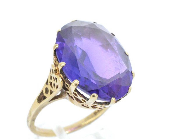 Sieraad met paarse edelsteen - afbeelding 6 van  11