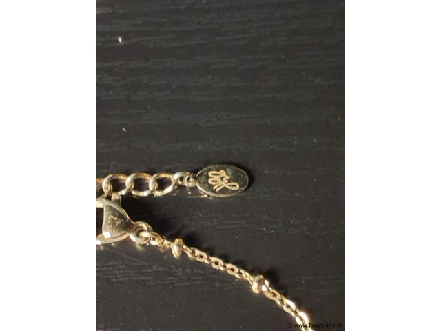 Sieraden bestaande uit o.a. schakelketting met harthanger, oorbellen & armband - afbeelding 8 van  10