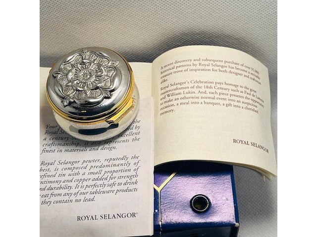 Sieraden doos - royal selangor - tudor rose - afbeelding 3 van  7