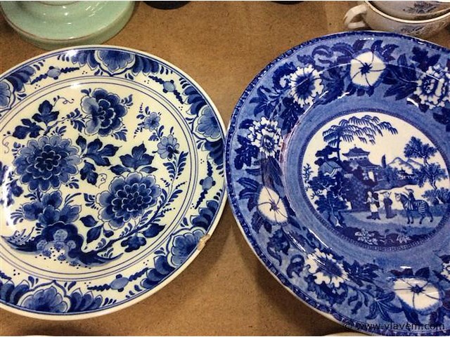 Sierborden blauw 4stuks - afbeelding 2 van  3