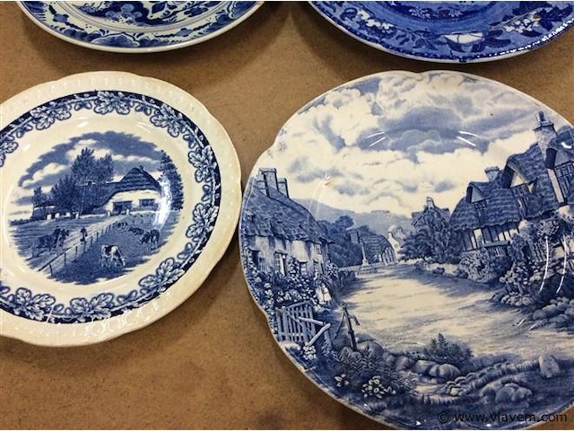 Sierborden blauw 4stuks - afbeelding 3 van  3