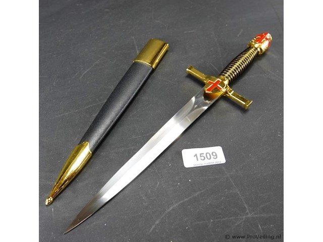 Sierdolk met schede - afbeelding 1 van  5