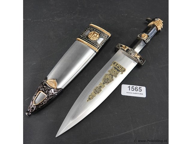 Sierdolk met schede - afbeelding 1 van  5