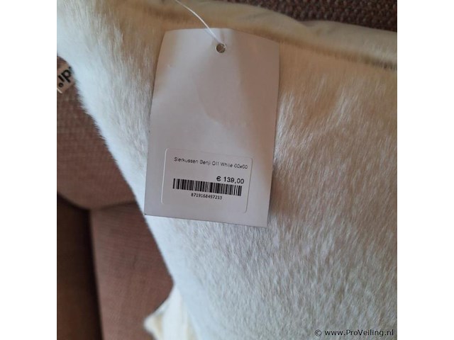 Sierkussen benji off white - 60x60cm - afbeelding 2 van  2