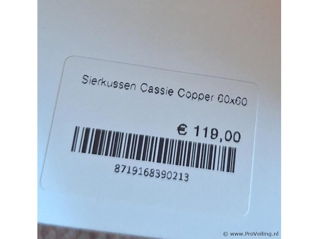 Sierkussen cassie copper - 60x60cm - afbeelding 2 van  2