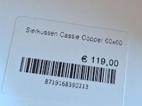 Sierkussen cassie copper - 60x60cm - afbeelding 2 van  2