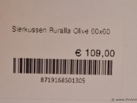 Sierkussen ruralla olive - 60x60cm - afbeelding 2 van  2