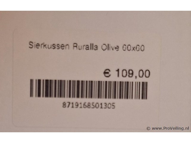 Sierkussen ruralla olive - 60x60cm - afbeelding 2 van  2