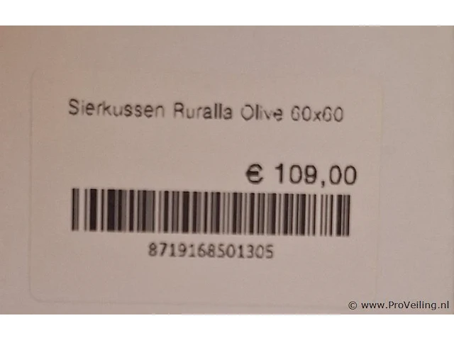 Sierkussen ruralla olive - 60x60cm - afbeelding 2 van  2