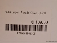 Sierkussen ruralla olive - 60x60cm - afbeelding 2 van  2