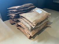 Sierkussens van jute koffiezakken (15x) - afbeelding 1 van  4