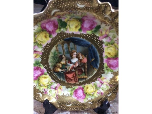 Sierschaal met staander - afbeelding 2 van  2