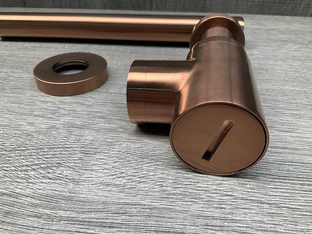 Sifon laag 5/4" geborsteld brons koper - afbeelding 4 van  5