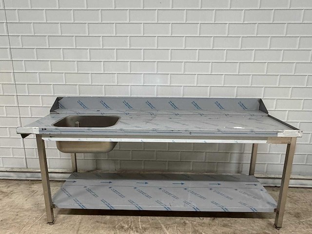 Silco - rvs spoel/aanvoertafel - ongebruikt - afbeelding 1 van  7